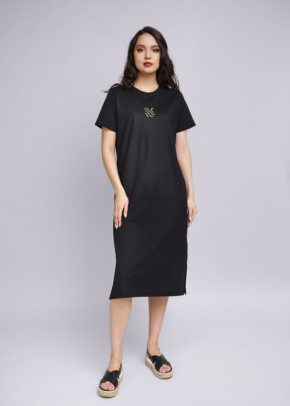 Платье женское р. 46 Лаймовый пунш черное