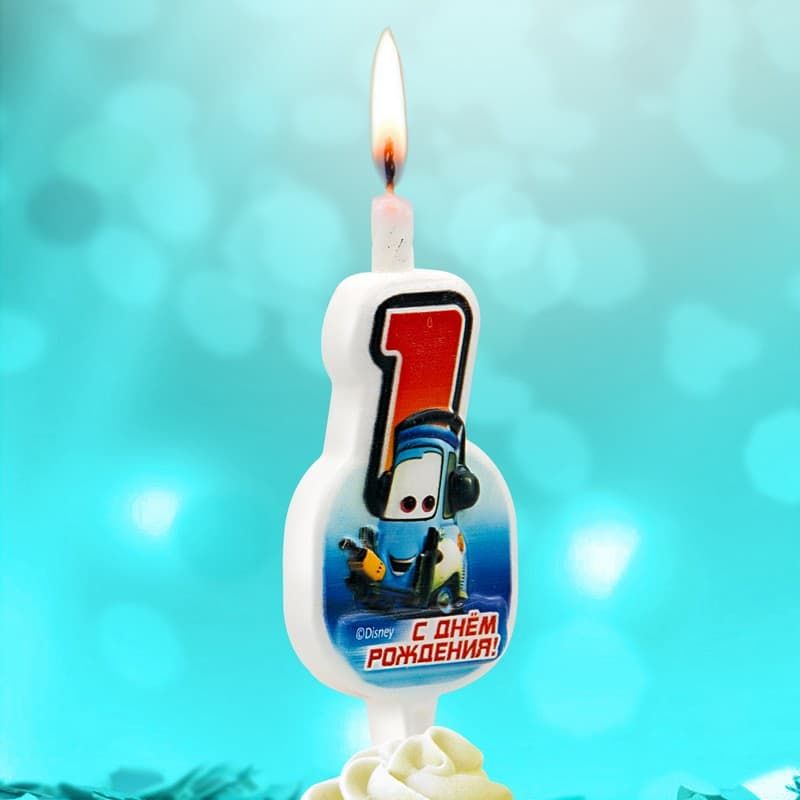Свеча-цифра для торта Disney Тачки 1